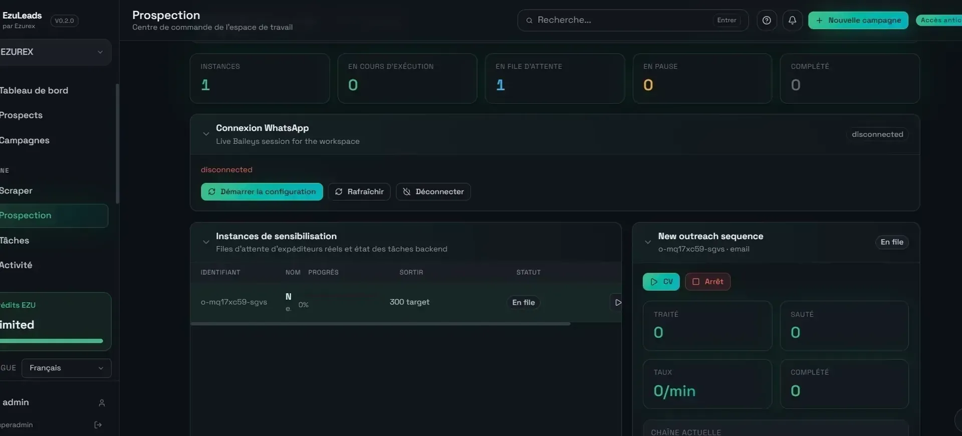 Prospect cleaning screen